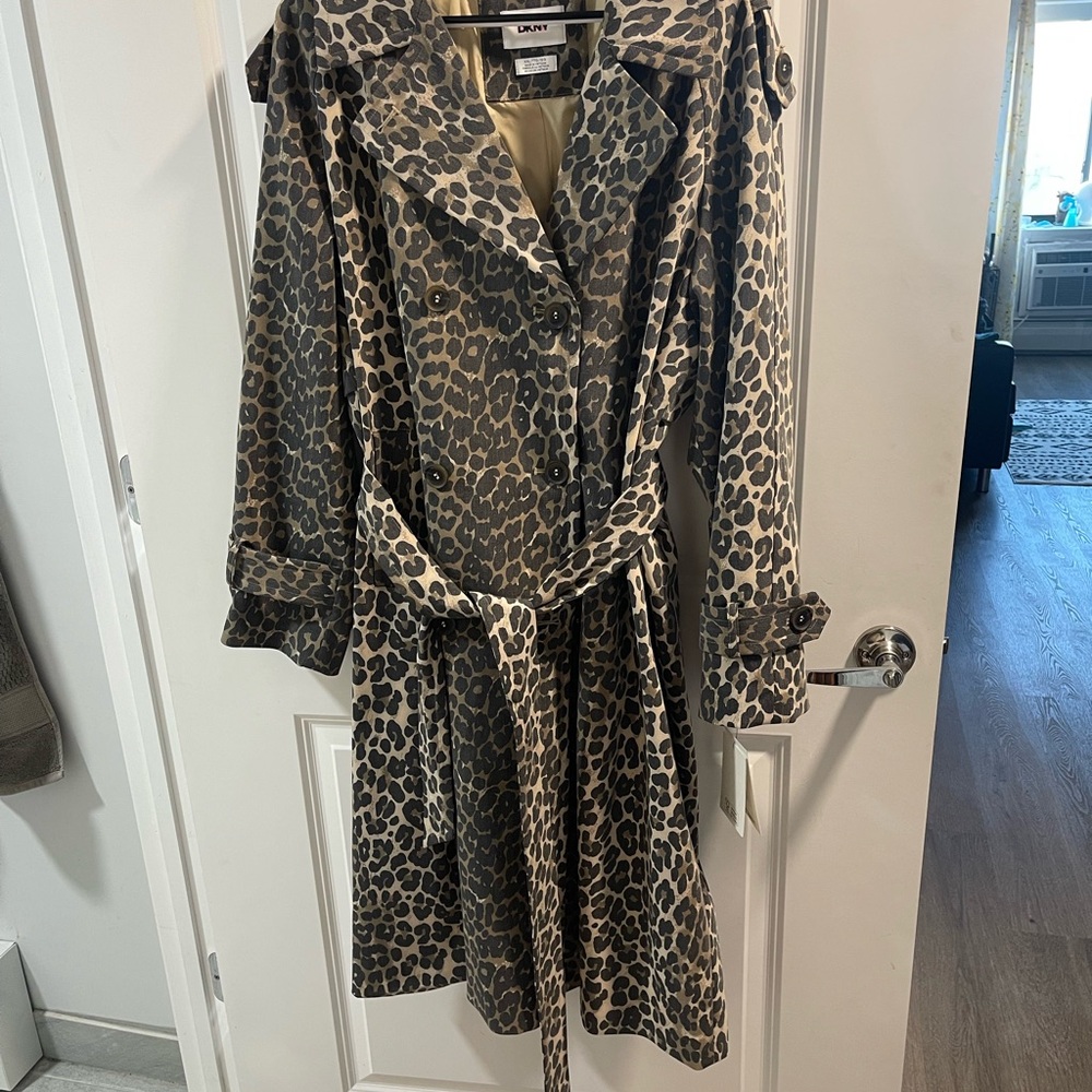 DKNY Animal Print Coat